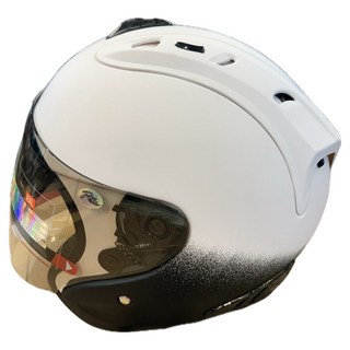 R3A6 全罩式安全帽 XL 白黑色 含1層護目鏡