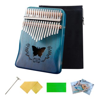 Napua NK3K 蝴蝶斜切設計相思木17音階卡林巴琴, 1個