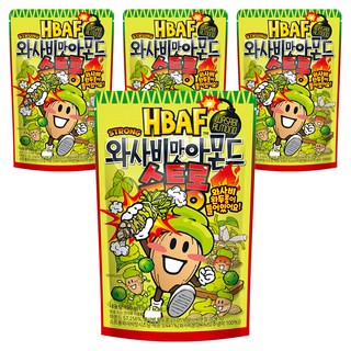 HBAF 杏仁果 濃芥末口味, 4包, 190g