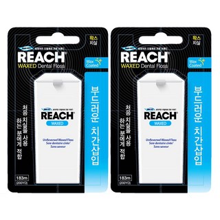 REACH 麗奇 潔牙線 含蠟無味, 183m, 1個, 2盒