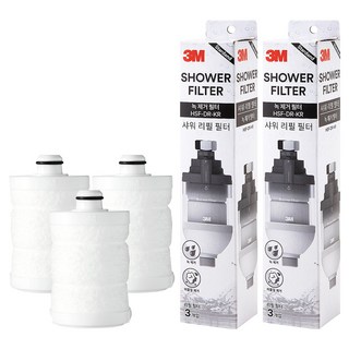 3M 標準淋浴過濾器替換濾芯, 6個, 無香