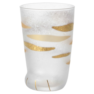 ADERIA GLASS 金箔橘貓貓腳杯禮盒 300ml, 透明, 1個