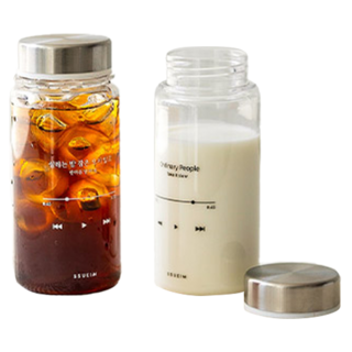 SSUEIM Tritan材質隨行杯2入組 Play List款, 白色 + 黑色, 350ml, 1組