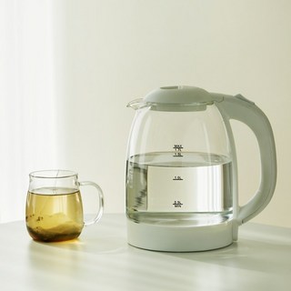 홈플래닛 스테인리스 SUS304 글라스 무선 전기주전자, KEGX8009-GS(화이트)