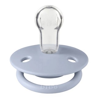 BIBS De Lux 矽膠奶嘴 圓形 不含BPA 丹麥設計, 0~18m, 霧藍, 1個