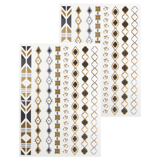 THE ONE UNITED 歐美時尚金屬感紋身貼 尺寸約15*21cm, 9 守護女戰神, 2張