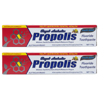 澳洲 Royal Australian Propolis 蜂膠含氟牙膏 110g, 2條
