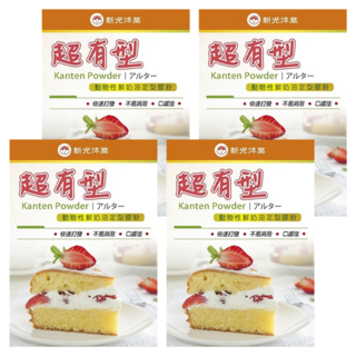 新光洋菜 PRO不易塌2.0 動物性鮮奶油定型膠粉, 100g, 4盒