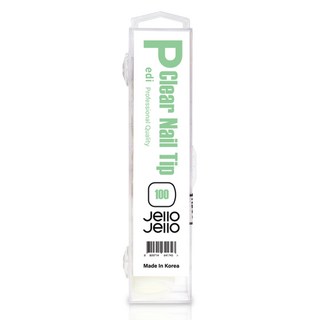 Jello Jello 專業足部美甲片 100p, 1個, 透明