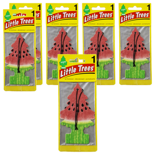 Little Trees 小樹香片 西瓜, 清新香氣持久, 車用/家用/辦公室適用, 時尚可愛設計, 7g, 6片