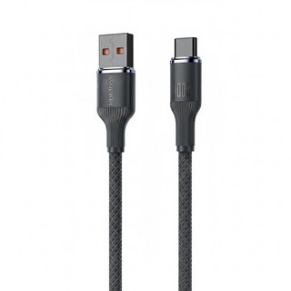 ROMOSS 熔岩鎢金編織充電線 Type-C to Type-C 100W, 2m, 煙霧灰, 1條