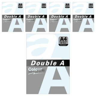 Double A 彩色影印紙 A4 80磅 500張/包, 5包