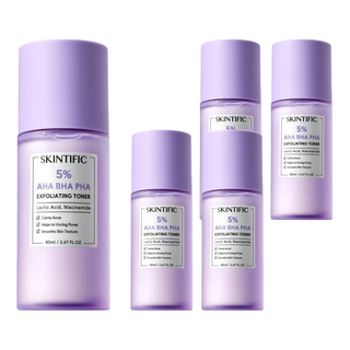 SKINTIFIC AHA BHA 去角質臉部化妝水, 80ml, 5瓶