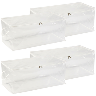 棉被衣物透明收納袋 XL 大號, 透明色, 4個