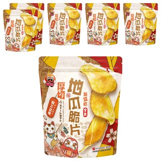 福味 厚切地瓜脆片 和三盆糖 新食感全素, 140g, 6包