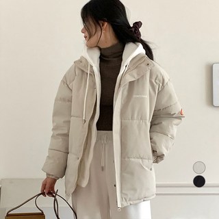 afinar 女款連帽層次鋪棉外套