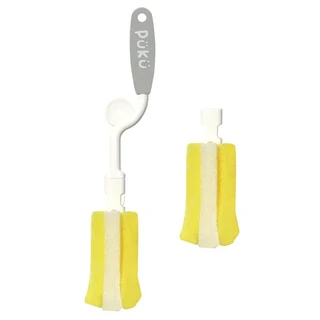 PUKU 藍色企鵝 可拆式海綿奶瓶刷組 360度可旋轉, 1組