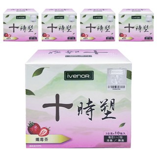ivenoR 十時莓茶 草莓風味 路易波斯茶, 3g, 10包, 5盒