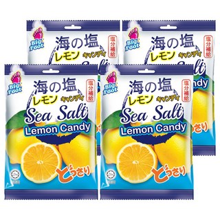 Big Foot 海鹽檸檬糖，補充鹽分和維他命C, 150g, 4袋