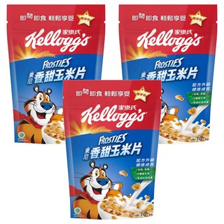 Kellogg's 家樂氏 FROSTIES 東尼玉米片 香甜玉米片, 70g, 3包