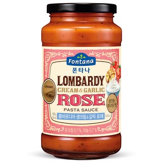 歐洲 Fontana 倫巴底鮮奶油大蒜粉紅義大利麵醬, 1個, 600g