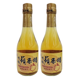 台酒 純釀蘋果醋, 以蘋果汁遵循古法釀造, 不殘留糖分, 口感自然甘爽, 溫和不嗆, 適合各種料理烹調, 調味醬料或調配果汁飲, 300ml, 2瓶