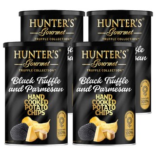HUNTER'S gourmet 亨特 手工洋芋片 黑松露&帕瑪森起司味 罐裝, 4罐, 150g