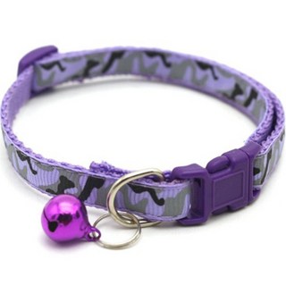 씨에스소울 반려동물 방울 목걸이, 퍼플, 1개