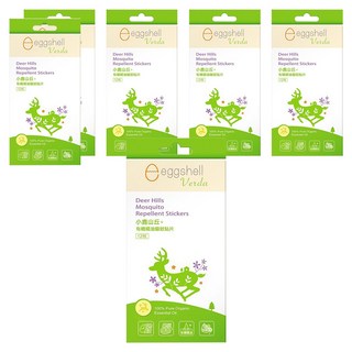 小鹿山丘 有機精油驅蚊貼片12入 採用日本植物成分 防蚊 超細纖維材質 無添加DEET、樟腦等, 60g, 6盒