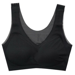 超薄無痕洞洞杯內衣，60%尼龍+40%彈性纖維，M/L/XL/2XL, 黑