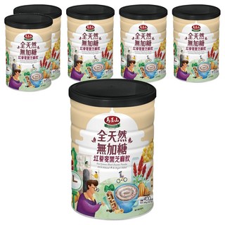 馬玉山 全天然無加糖 紅藜麥黑芝麻飲, 400g, 6罐