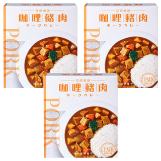 味王 咖哩豬肉調理包 2包入, 400g, 3盒