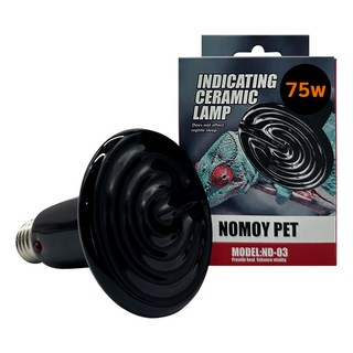 NOMOY PET 附指示燈陶瓷加熱燈 75W ND-03, 1個, 黑色