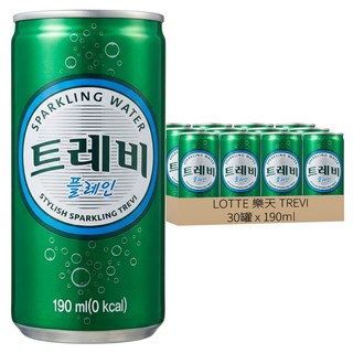 LOTTE 樂天 TREVI Sparking water 氣泡飲, 190ml, 30罐