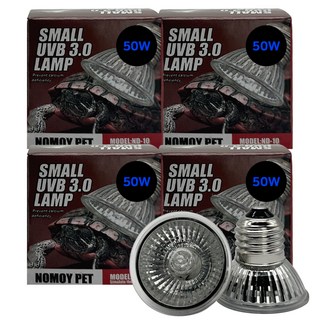 NOMOY PET 爬蟲用鹵素UVA UVB 3.0加熱燈 50W ND-10, 混合色, 4個