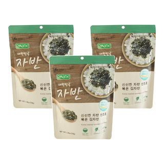 橘平屋 韓國原味海苔酥, 酥脆口感，精選韓國海苔，方便攜帶, 50g, 3包