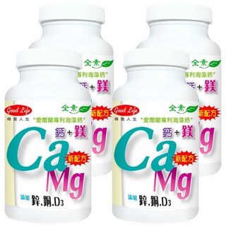 good Life 得意人生 天然海藻鈣 + D3 + 鎂, 60顆, 4瓶