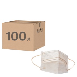 JUN 郡昱 成人平面泡泡紋醫療口罩 9.5 x 17.5cm, 50片, 燕麥奶, 2盒