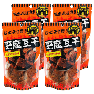 熊出沒注意 惡魔豆干 蒜香微辣風味, 140g, 4包