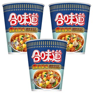 NISSIN 日清 CUP NOODLE 合味道 辣海鮮杯麵 71g, 3入