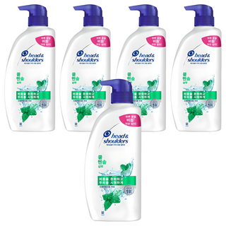 head&shoulders 海倫仙度絲 薄荷舒爽頭皮護理洗髮乳, 850ml, 5瓶