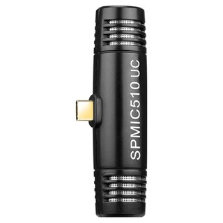 Saramonic 楓笛 立體聲手機專用麥克風 Type-C 設備 附收納包, SPMIC510 Di, 黑色