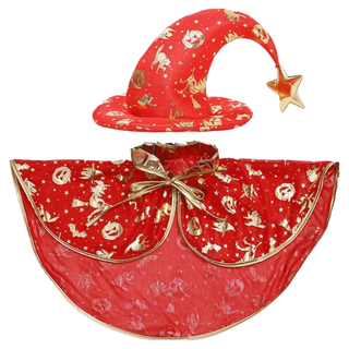 P&B Unity 萬聖節巫師斗篷帽子2件組, 11 紅色, 1套