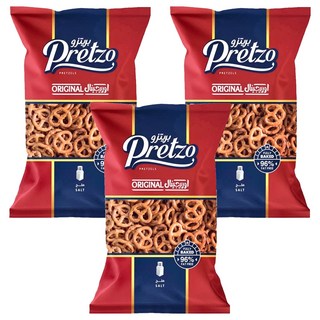 Pretzo 不囉嗦鹽味蝴蝶餅 烘烤製成/非油炸/獨立包裝/經典零食, 125g, 3包