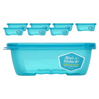 미라네주방 야채보관 반찬통 밀폐용기 미라클통, 8개, 550ml