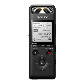 SONY 索尼 16GB藍牙數位錄音筆 可調節式麥克風 Rec Remote 無線遙控 BLUETOOTH 耳機/喇叭支援, PCM-A10, 黑色