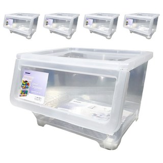 KEYWAY 貝里斯取式收納箱 780g 20L, 透明色, 5個