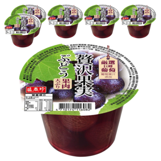 盛香珍 大果實 葡萄果凍, 240g, 6個