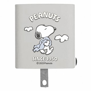 MING JENN 明震 史努比雙快充充電器, 33W氮化鎵急速充電器，便攜式PD+QC充電器, 散步, 1個