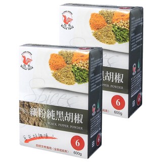 飛馬 細粉純黑胡椒, 600g, 不含人工澱粉, 香氣濃郁, 2盒